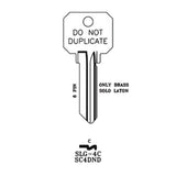 JMA SLG-4C / DNDSC4 Schlage Key Brass Duplication Prohibited