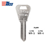 WR3 5-Pin Weiser Keys - Nickel Plated Finish - WR3 NP - WEI-1