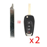 2016 - 2020 Chevrolet Cruze Flip Key Blade (2 Pack)