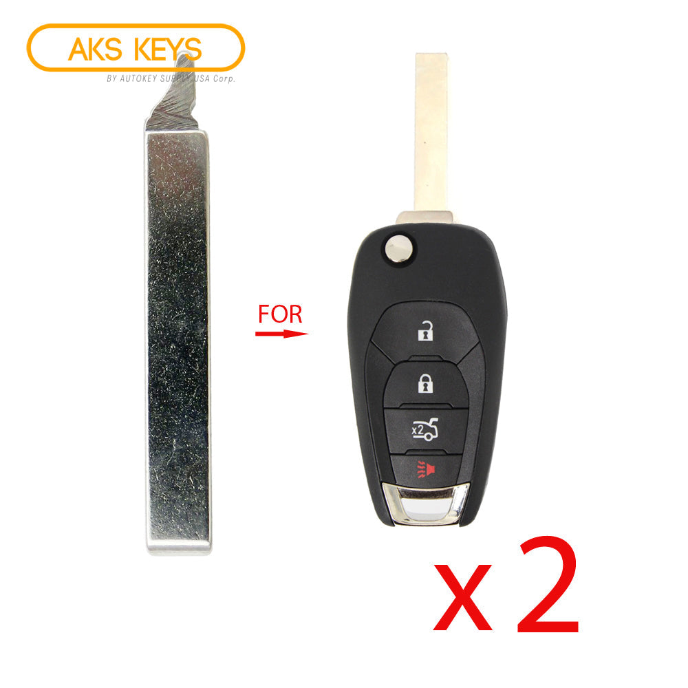 2016 - 2020 Chevrolet Cruze Flip Key Blade (2 Pack)