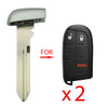 2011 - 2024 Chrysler Dodge Jeep Emergency Key (2 Pack)