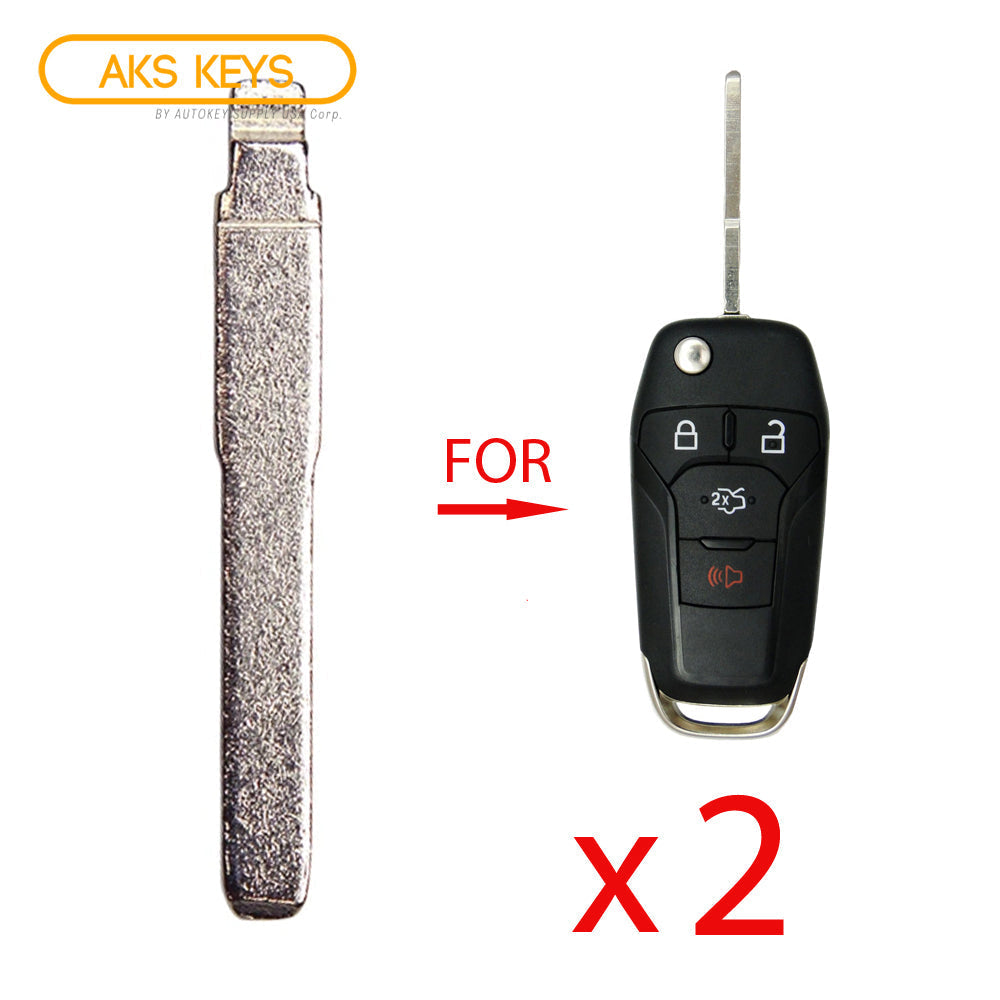 2013 - 2018 Ford Remote Flip Key Blade (2 Pack)