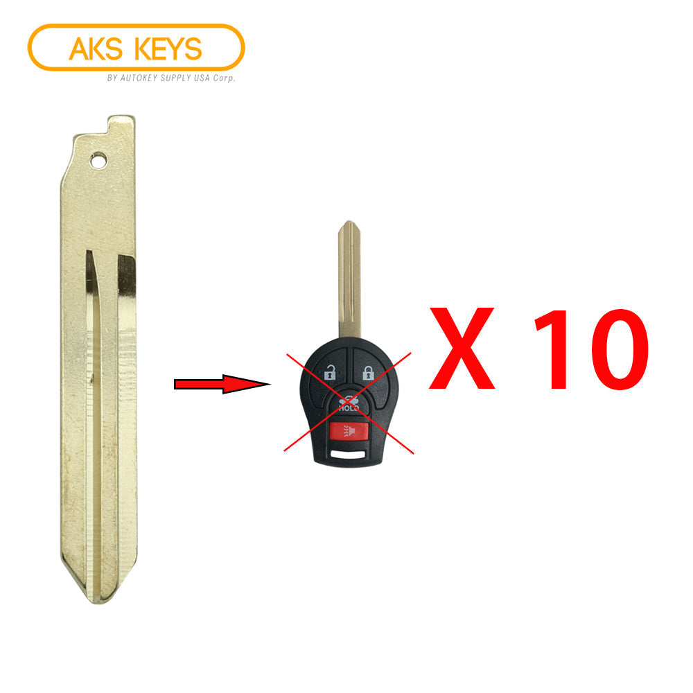 2003 - 2013 Nissan Remote Key Blade (10 Pack)