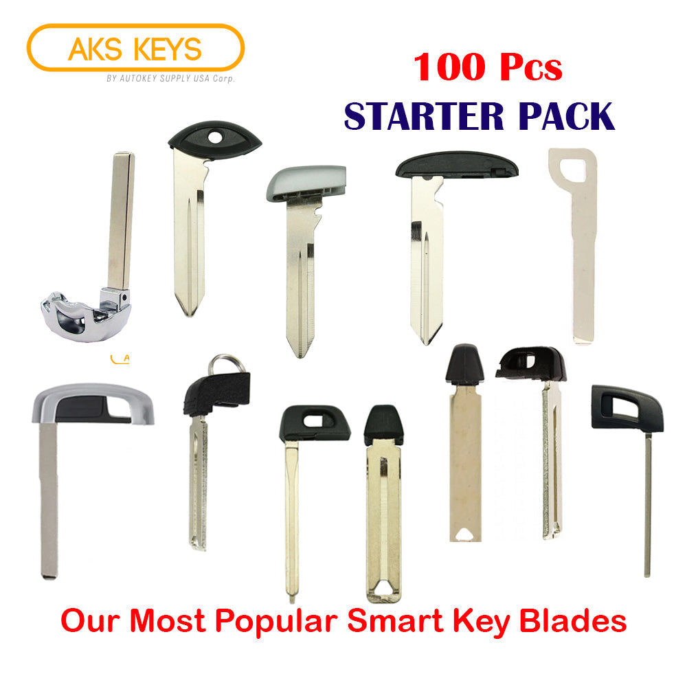 10 x 10/each of Our Most Popular Smart Keys Blades - Starter Pack (100 Pack)