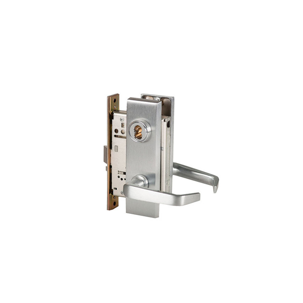 BEST - 45H7D15M626 - Mortise Lock for Storeroom with 15 Lever and SFIC Less Core - Grade 1 - 626 (Satin Chrome)