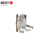 BEST - 45H7D15M626 - Mortise Lock for Storeroom with 15 Lever and SFIC Less Core - Grade 1 - 626 (Satin Chrome)