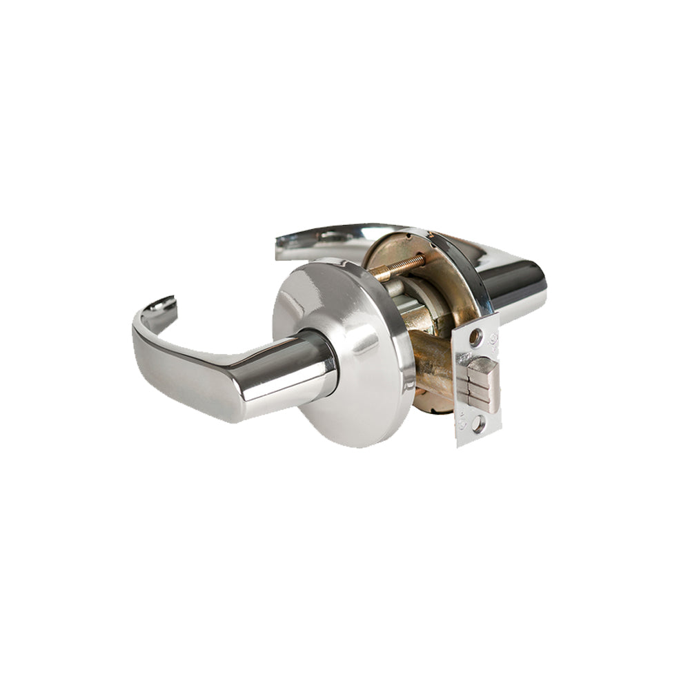 BEST - 9K50N14LSTK625 - Passage Cylindrical Lock - 14 Lever with 5 Backset and Keyless - Grade 1 - 625 (Bright Chrome)