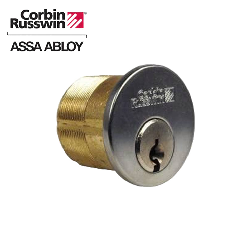 Corbin Russwin Mortise Cylinder 1-1/4' with A01 Cloverleaf Cam And 6 Pins - H6 Keyway - 626 (Satin Chrome)