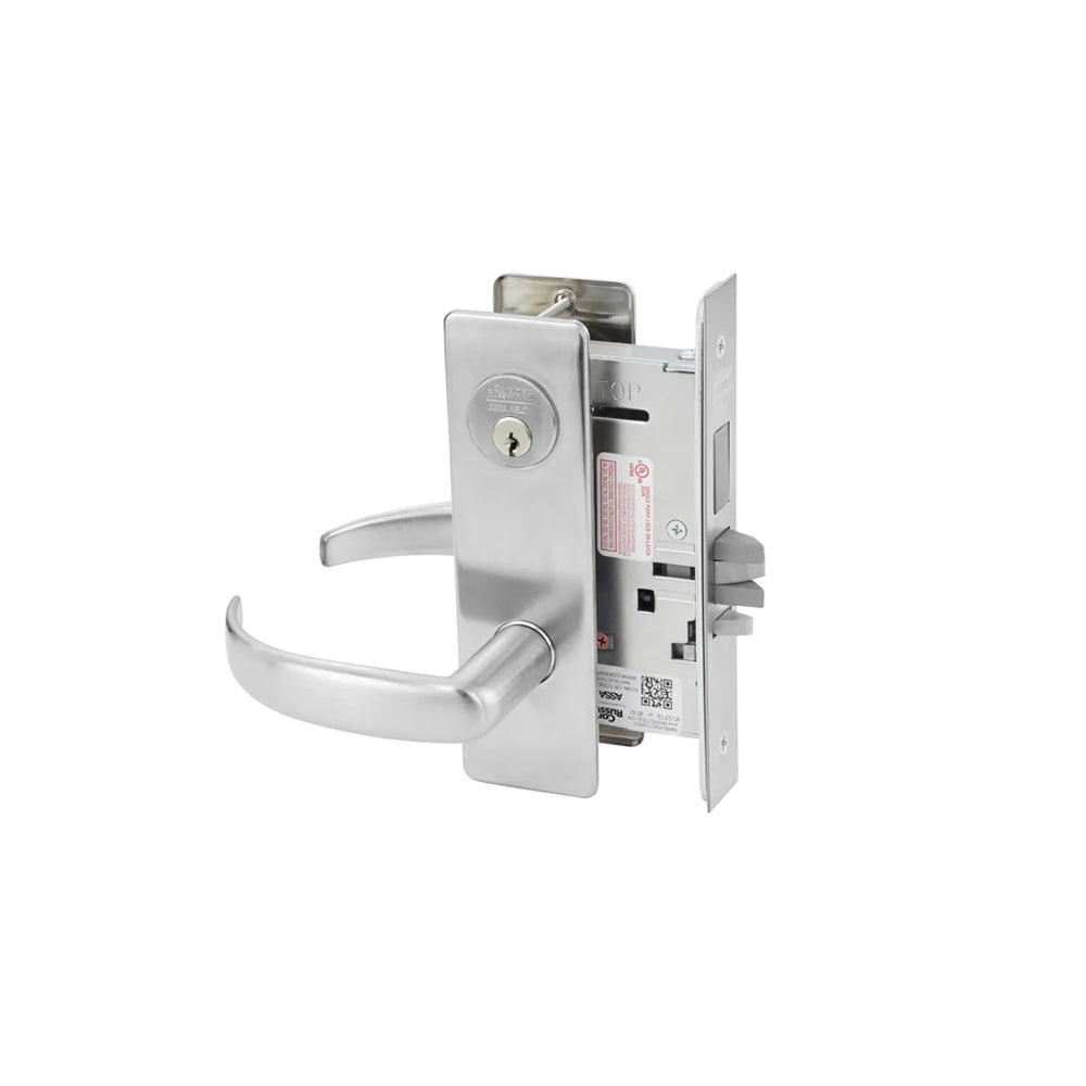 Corbin Russwin Mortise Non Cylinder Bedroom or Bathroom Lock with CS Lever - Grade 1 - 630 (Satin Stainless Steel)