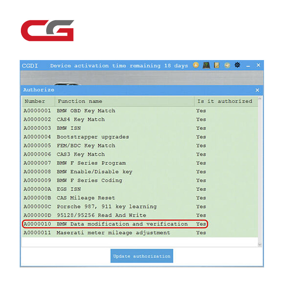 CGDI BMW Data Modification & Verification for Prog BMW MSV80 Key Programmer