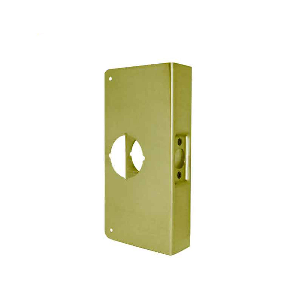 Don-Jo - Wrap Plate - #1 - 2-3/8" -1-3/8" Doors - Polished Brass (1-PB-CW)