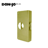 Don-Jo - Wrap Plate - #1 - 2-3/8" -1-3/8" Doors - Polished Brass (1-PB-CW)