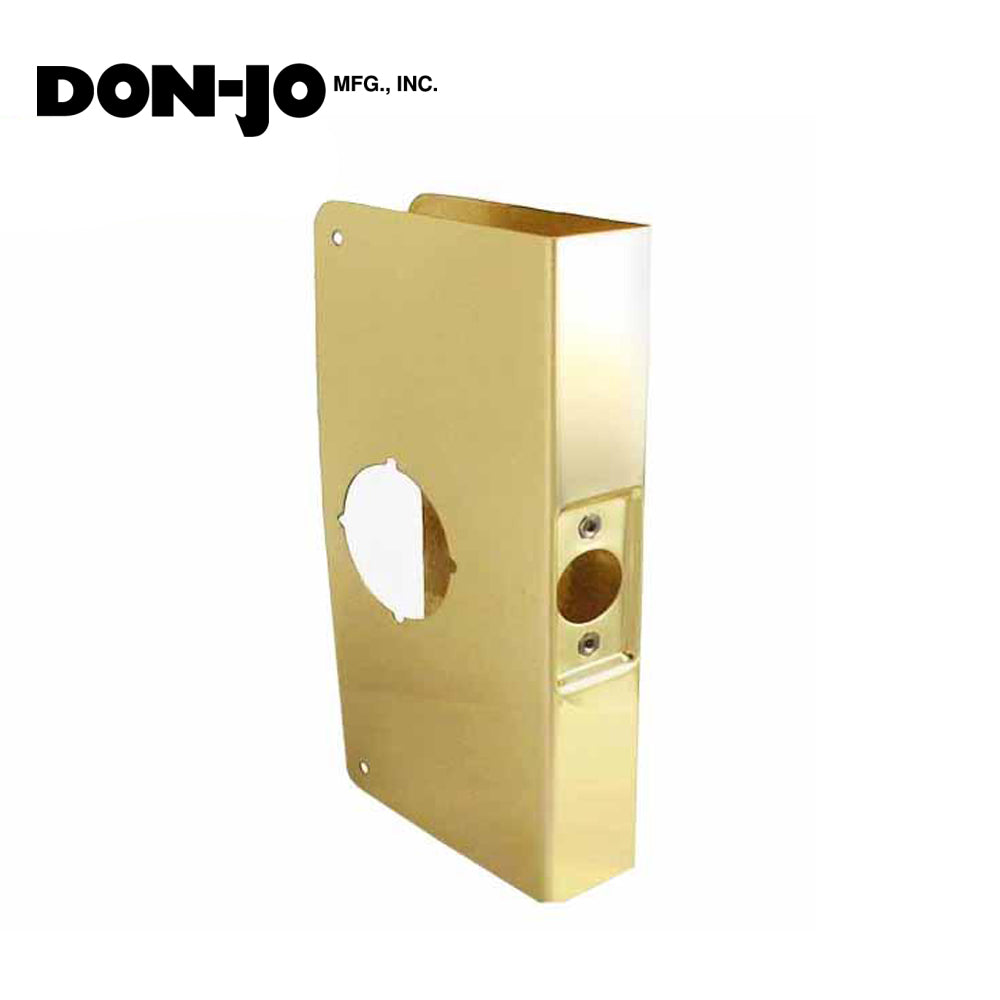 Don-Jo - Wrap Plate - #12- Polished Brass - 2-3/4" - 1-3/4" Doors - (12-PB-CW)