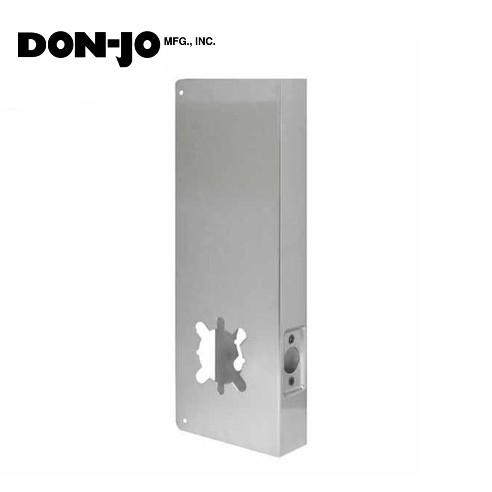 Don-Jo - Wrap Plate #14-2 - 2-3/4" - 1-3/4" Doors - Silver (14-S-2-CW)