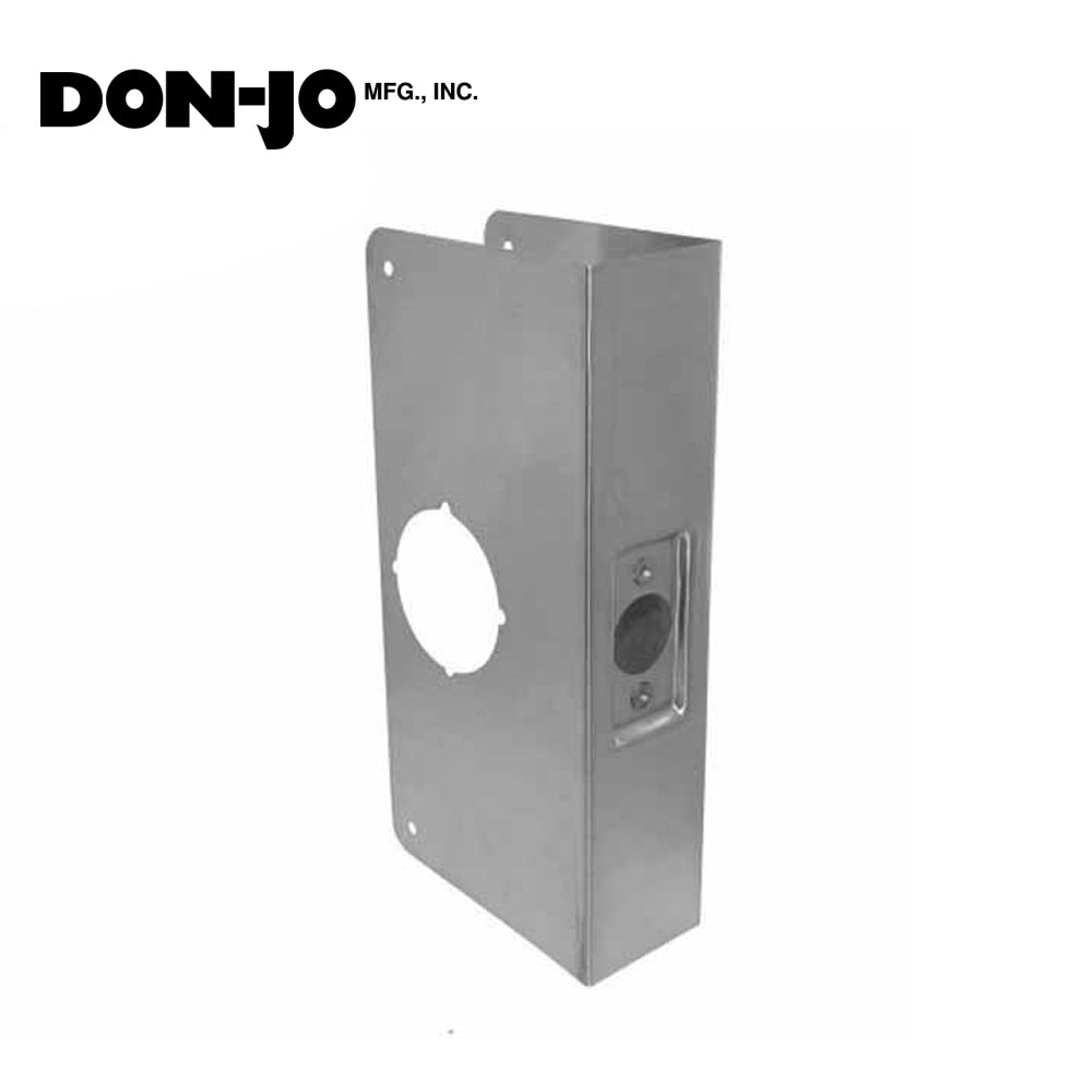 Don-Jo - Wrap Plate #200C - 2-3/8" - Thicker Doors - Silver (200C-S-CW)