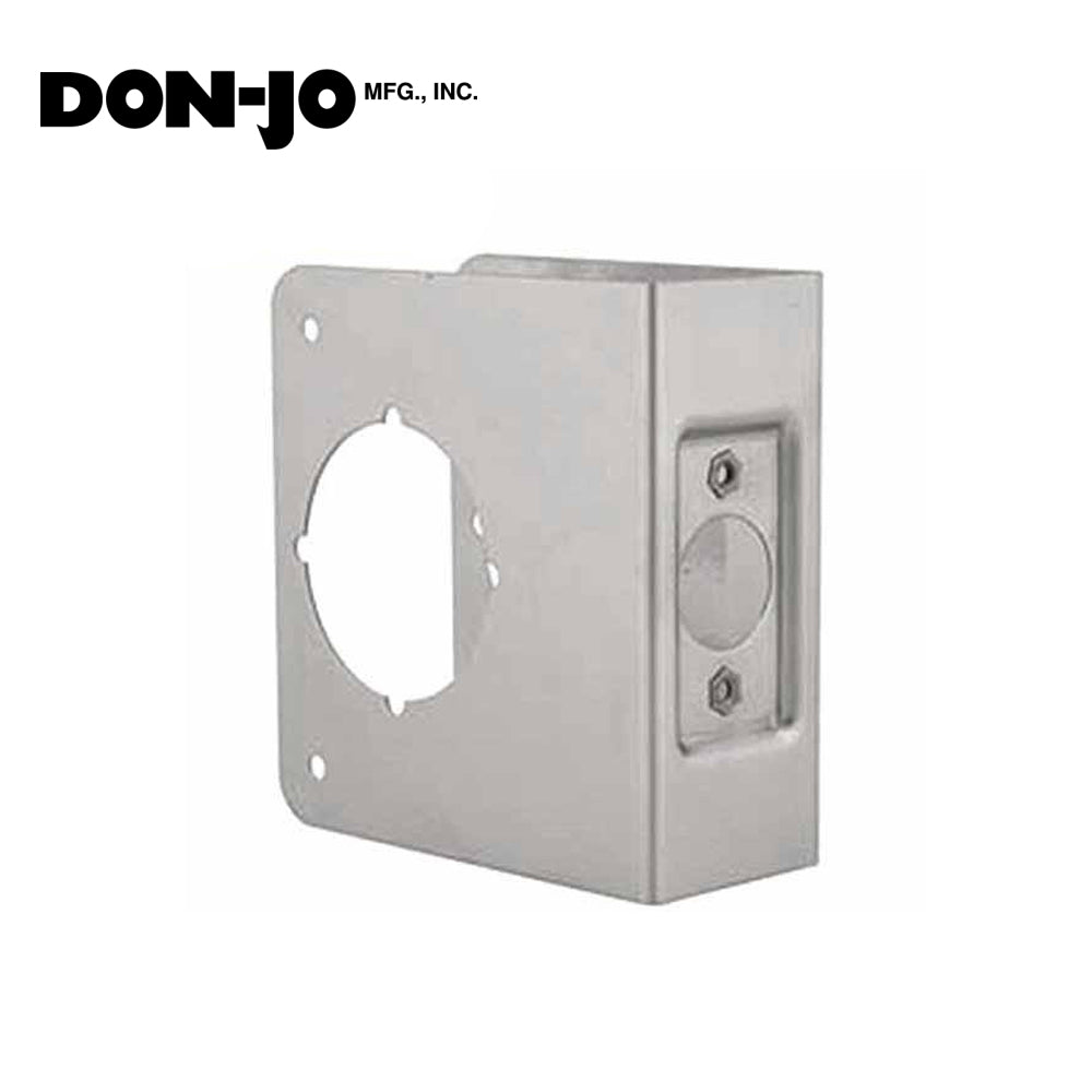 Don-Jo - Wrap Plate #61 - 2-3/8" - 1-3/4" Doors - Silver (61-S-CW)