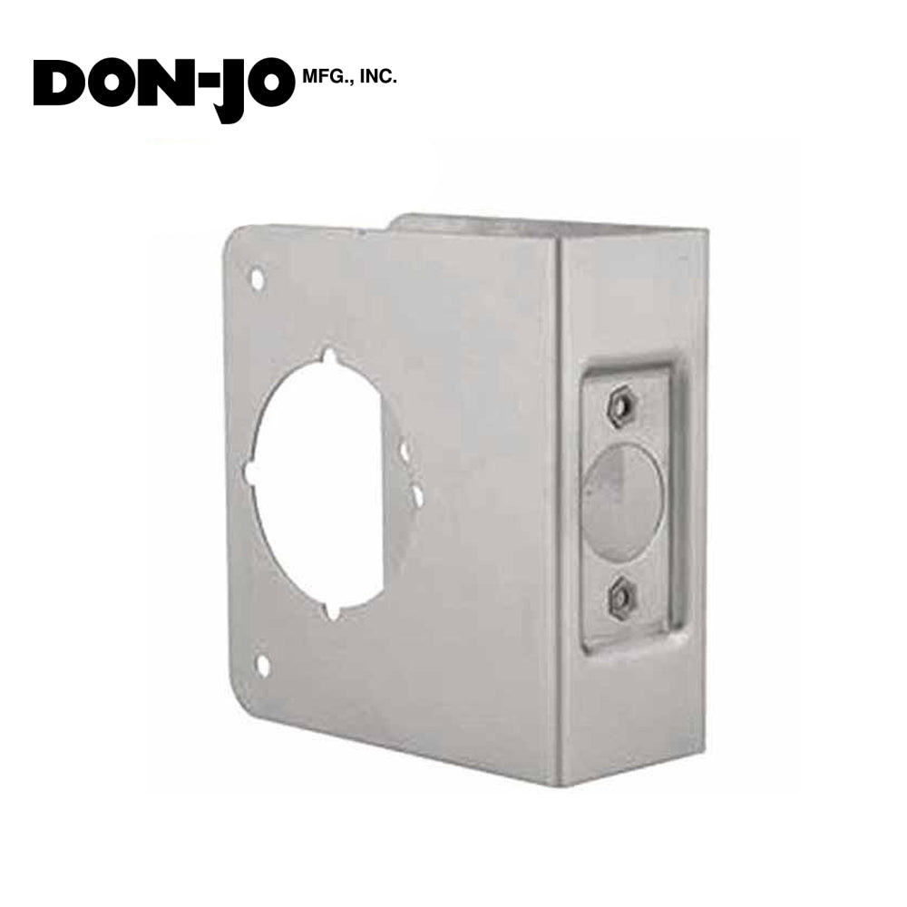 Don-Jo - Wrap Plate - #81 - 2-3/4" -1-3/4" Doors - Silver (81-S-CW)