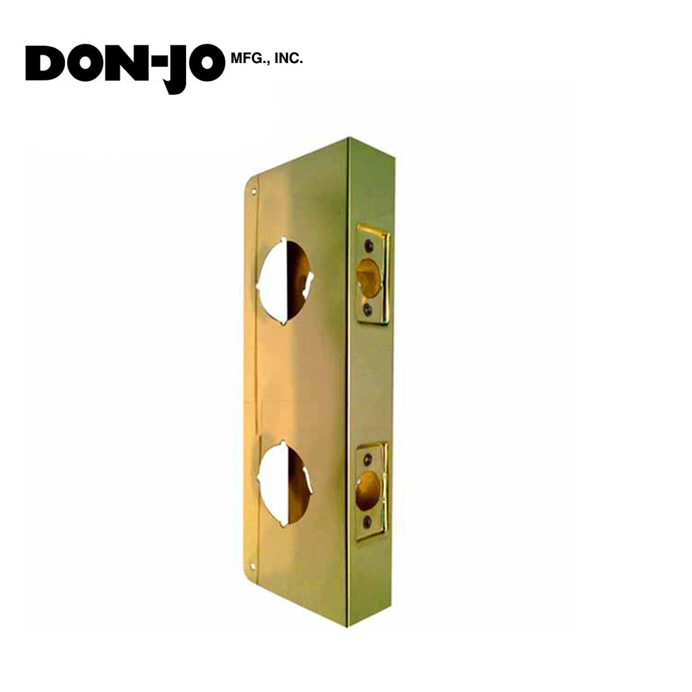 Don-Jo - Dbl. Wrap Plate - #942 - 2-3/8 - 1-3/4 Doors - Gold (942-PB-CW)