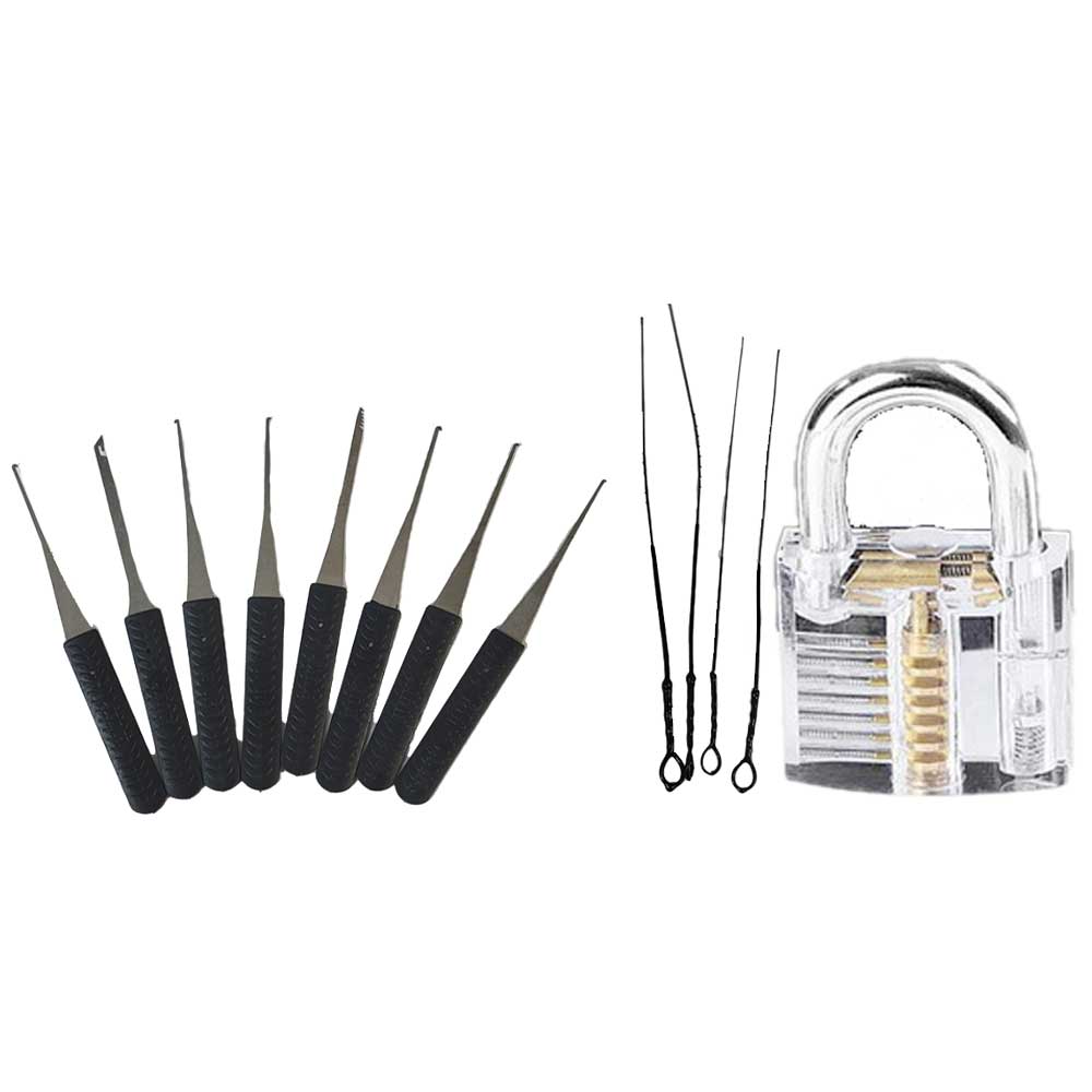 ECS AUTO PARTS Lock Pick Set 12 Professional Dimple Tools with 1 Lock