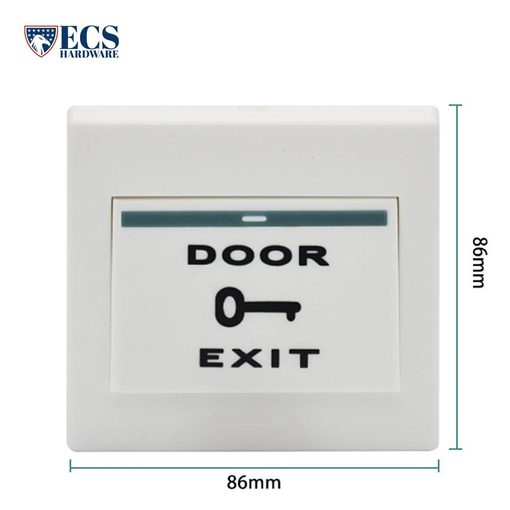 ECS HARDWARE - Door Release A7 Push Exit Button Switch for Access Control System - Plastic