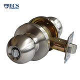 ECS HARDWARE - Commercial Door Knob Set - 2-3/4 Standard Backest - Satin Chrome - Entrance - Grade 2