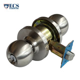 ECS HARDWARE - Commercial Door Knob Set - 2-3/4 Standard Backest - Satin Chrome - Institutional - Grade 2