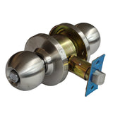 ECS HARDWARE - Commercial Door Knob Set - 2-3/4 Standard Backest - Satin Chrome - Privacy - Grade 2