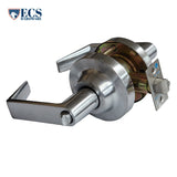 ECS HARDWARE - Commercial Lever Set Handle - SFIC IC Core - 2-3/4 Standard Backset - Satin Chrome - Entrance - Grade 1