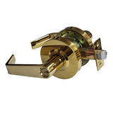 ECS HARDWARE - Commercial Lever Set Handle - 2-3/4 Standard Backset - Polished Brass - Entrance - Grade 2