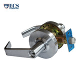 ECS HARDWARE - Commercial Lever Set Handle - 2-3/4 Standard Backset - Satin Chrome - Entrance - Grade 2