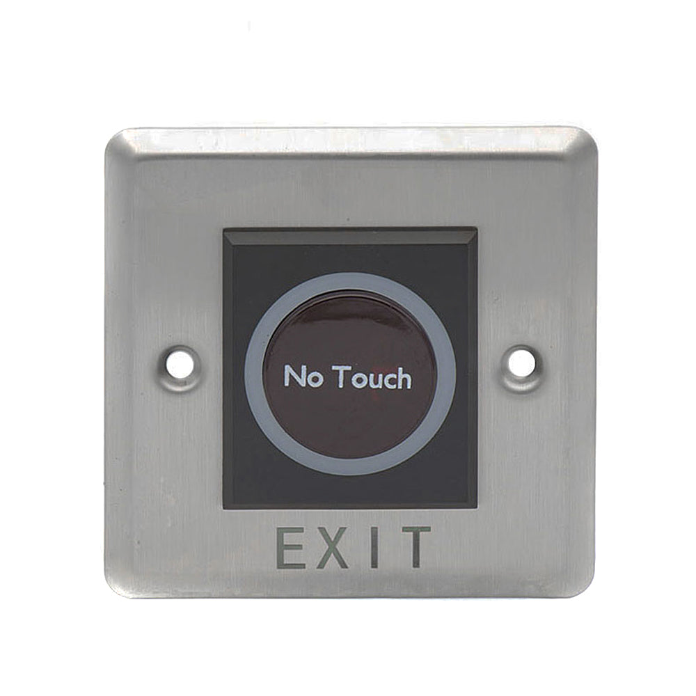 ECS HARDWARE - Touchless LED - Door Infrared Sensor Exit Button Switch (NT-86)  Stainless Steel - 12VDC