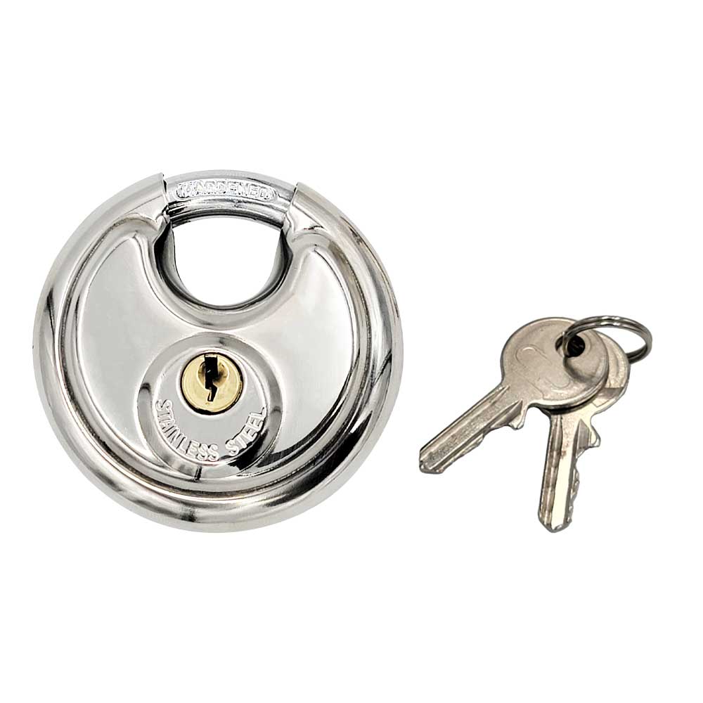 ECS HARDWARE - Discus Padlock 60mm - Stainless Steel