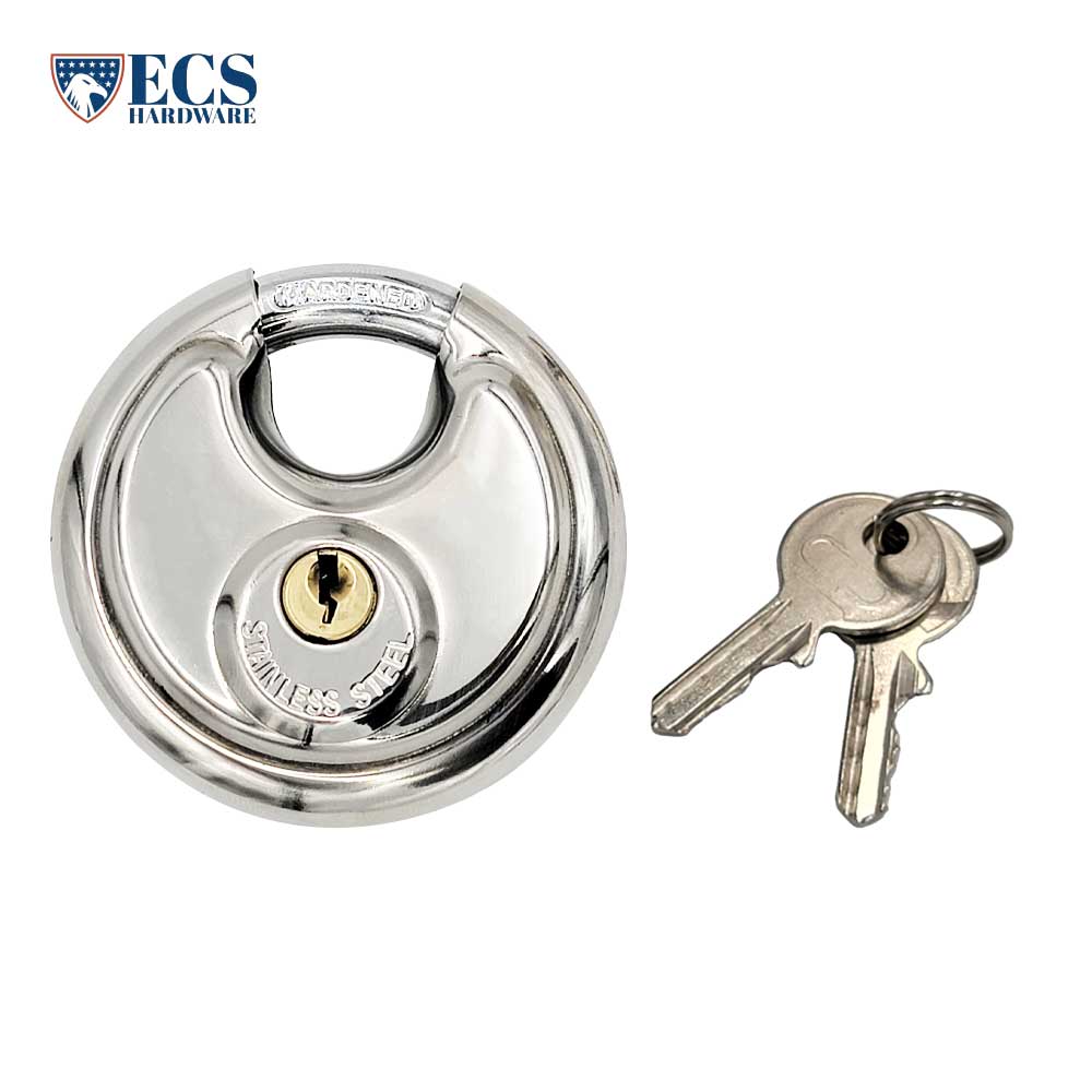 ECS HARDWARE - Discus Padlock 60mm - Stainless Steel