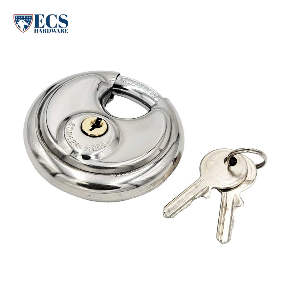 ECS HARDWARE - Discus Padlock 70mm - Stainless Steel