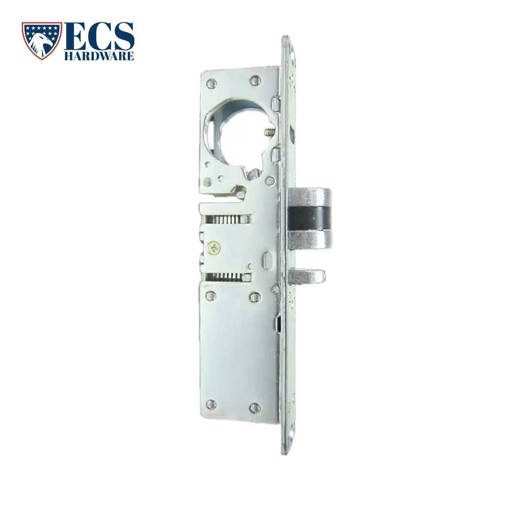 ECS HARDWARE - Narrow-Stile - 1-1/8" BACKSET, Steel Lock Body Zinc Plated Chrome Plated Latch with 2 Aluminum Faceplates