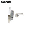 Falcon Mortise Lock Dormitory with Dane Gala Lever - SFIC Prep Less Core Cylinder - Grade 1 - 626 (Satin Chrome)