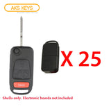 1998 - 2005 Mercedes Benz ML Flip Key Shell 4B (25 Pack)