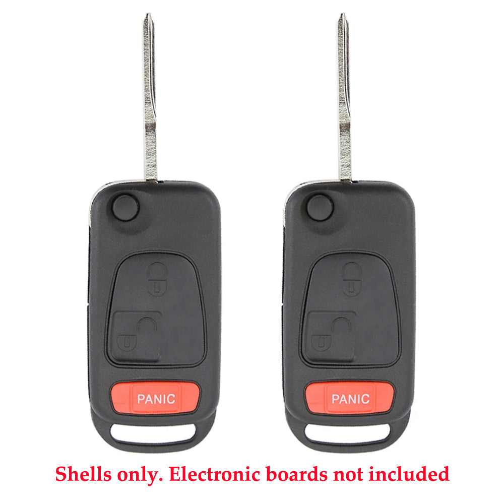 1998 - 2005 Mercedes Benz ML Flip Key Shell (2 Pack)