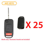 1998 - 2005 Mercedes Benz ML Flip Key Shell (25 Pack)