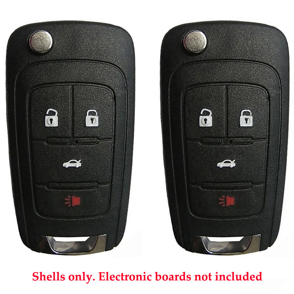 2010 - 2021 Buick Chevrolet GMC Remote Flip Key Shell (2 Pack)