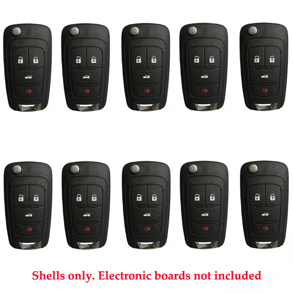 2010 - 2021 Buick Chevrolet GMC Remote Flip Key Shell (10 Pack)