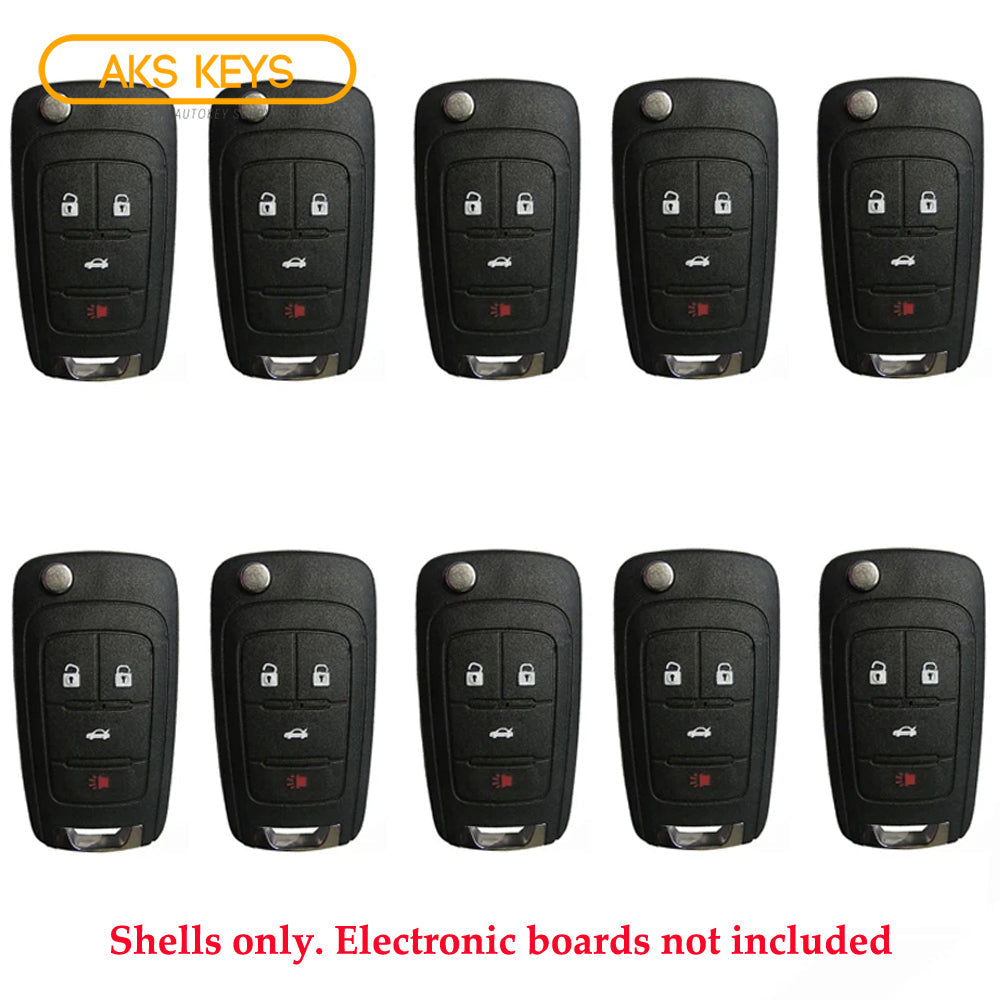 2010 - 2021 Buick Chevrolet GMC Remote Flip Key Shell (10 Pack)