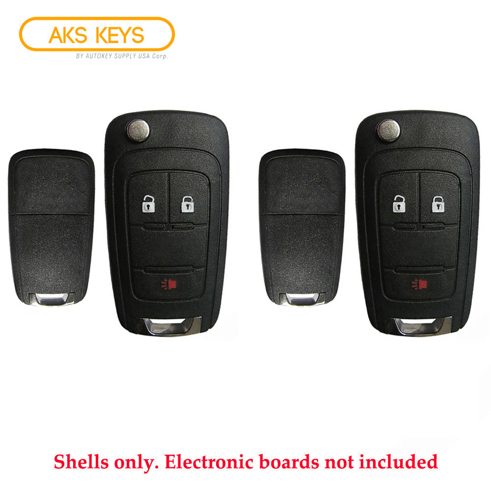 2010 - 2021 GM Remote Flip Key Shell 3B (2 Pack)