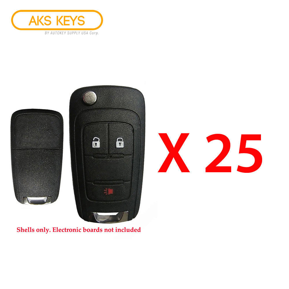 2010 - 2021 GM Remote Flip Key Shell 3B (25 Pack)