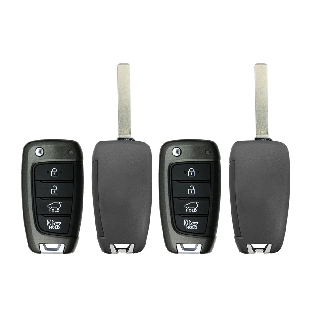 2017 - 2021 Hyundai Remote Flip Key Shell 4B (2 Pack)