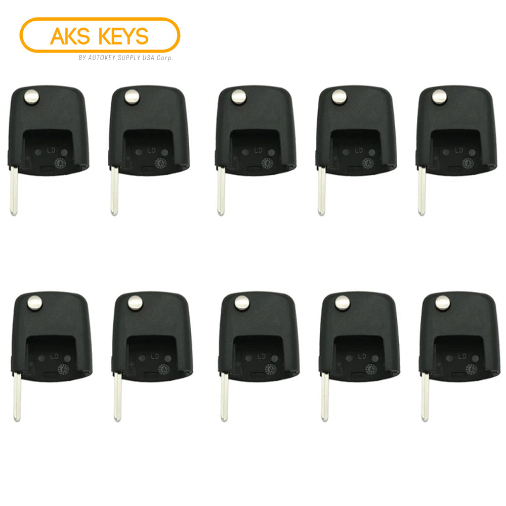 2000 - 2010 VW Flip Key Shell (Square Head) NON Chip (10 Pack)