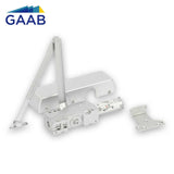 GAAB R403-00 Door Closer Heavy Duty Adjustable Arm Plastic Cover Satin Stainless Fire Rated - Grade 1