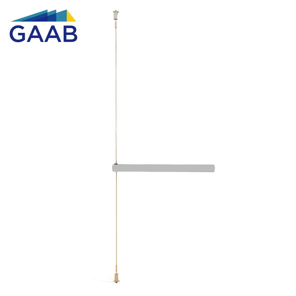 GAAB T352L01 Concealed Vertical Rod Exit Device Modular and Reversible Up to 48 Doors - Black Matte