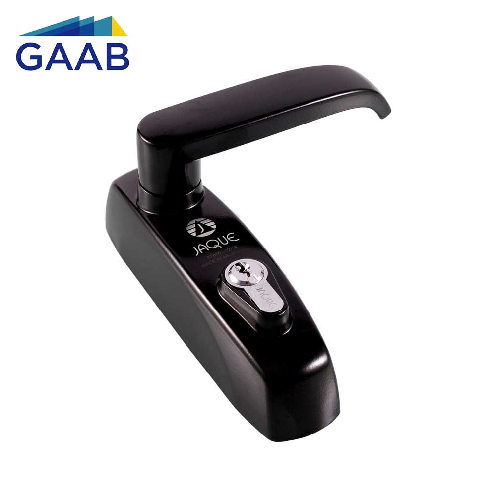 GAAB T800M10B Outside Lever Exit Trim Ordinary Key for GAAB Exit Devices Entry Function - Black