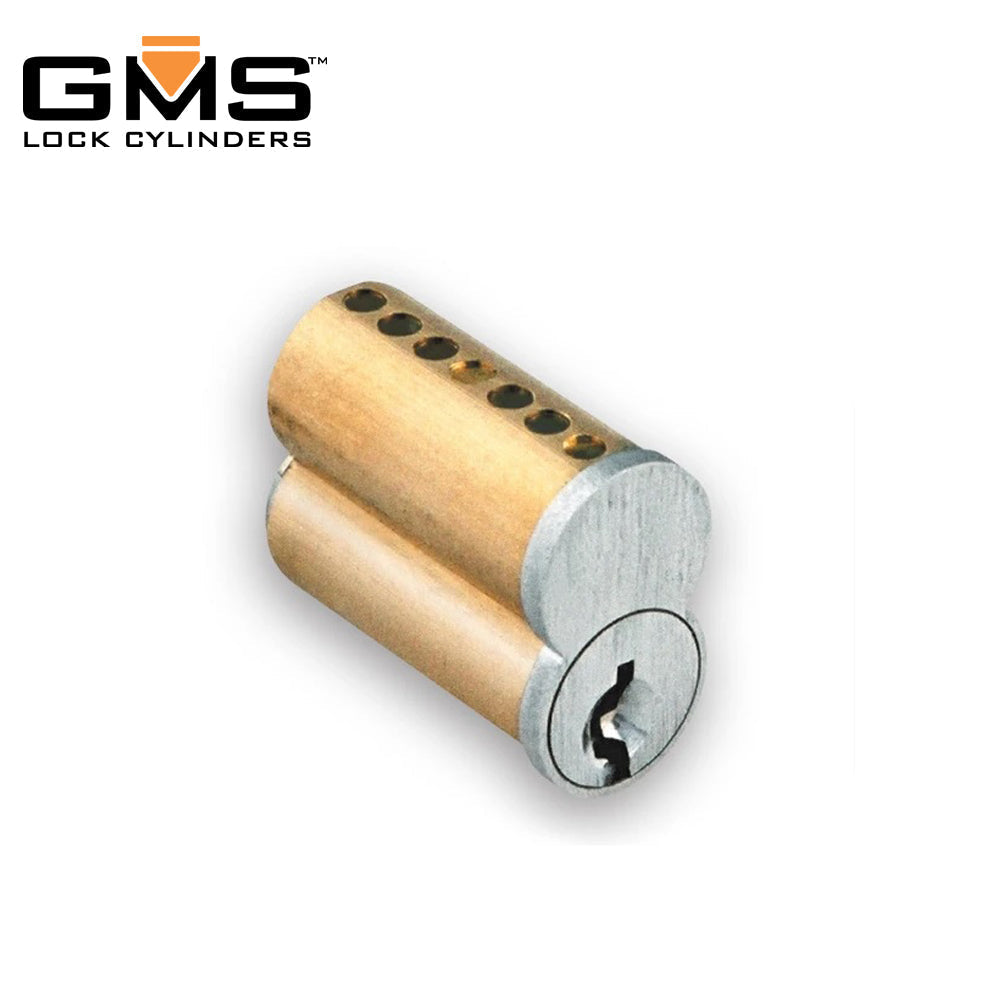 GMS - SFIC- Small Format Interchangeable Core - 6 Pin - Uncombinated (No Pins) - Keyway (Best A to R) - Satin Chrome